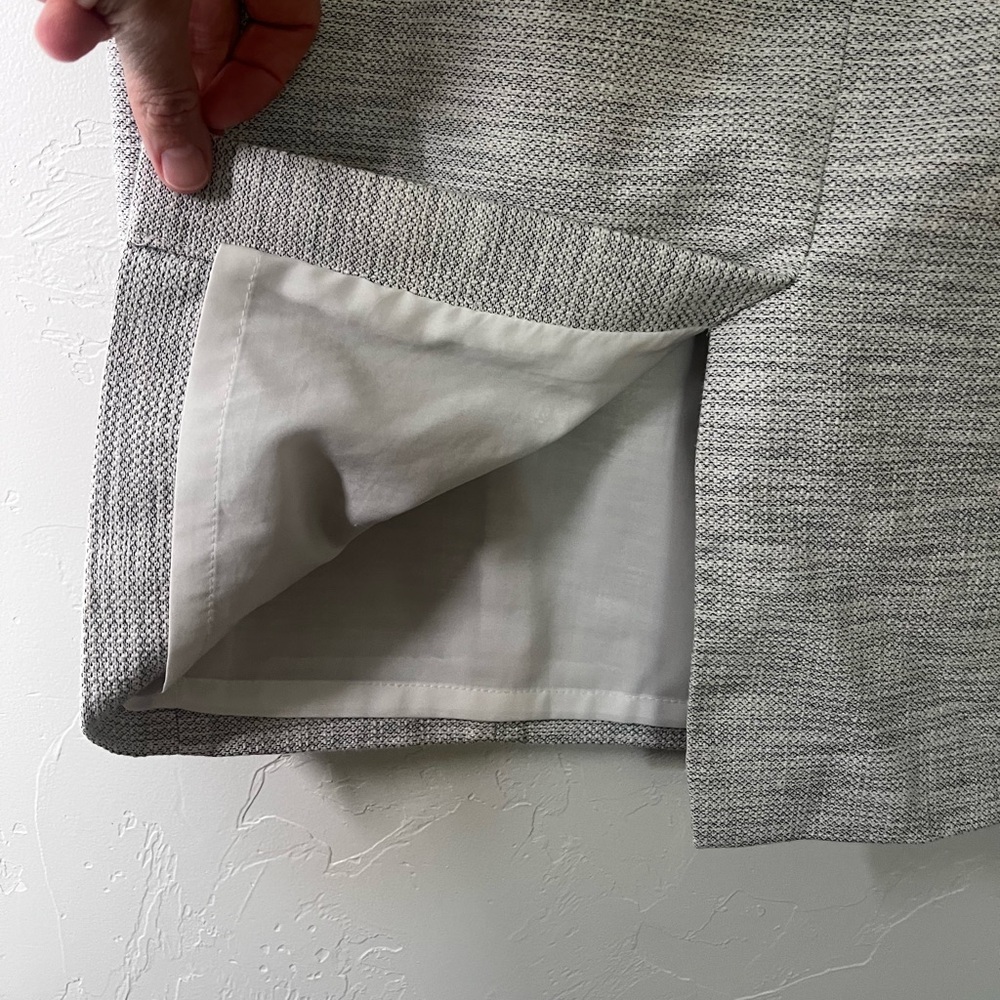 Banana Republic Pale Gray Herringbone Pencil Straight Skirt Women’s Size 10 - Picture 6 of 7